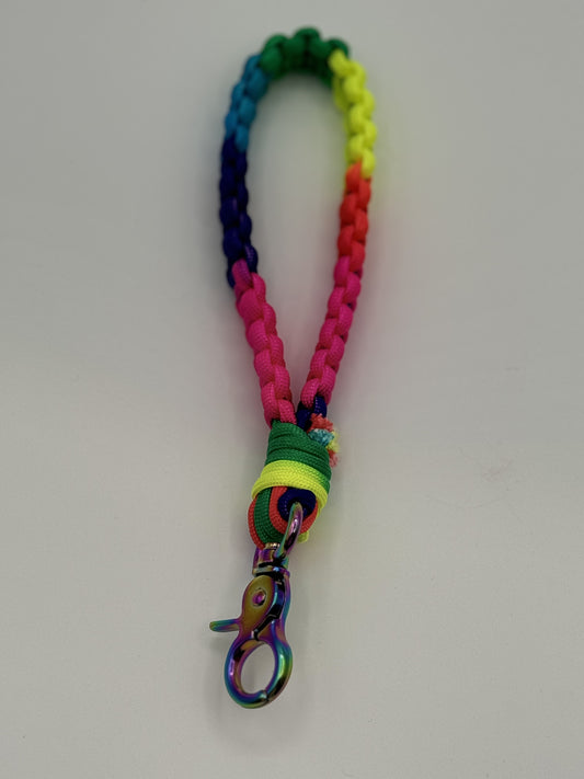 Neon Rainbow Wristlet