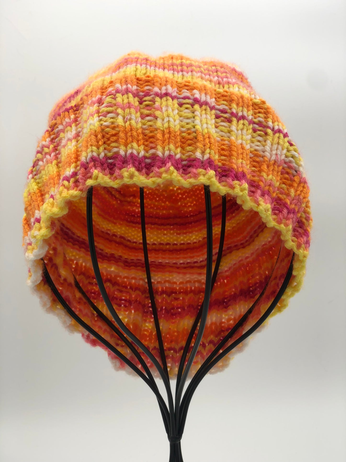 Strawberry Candy Corn Beanie - Front View