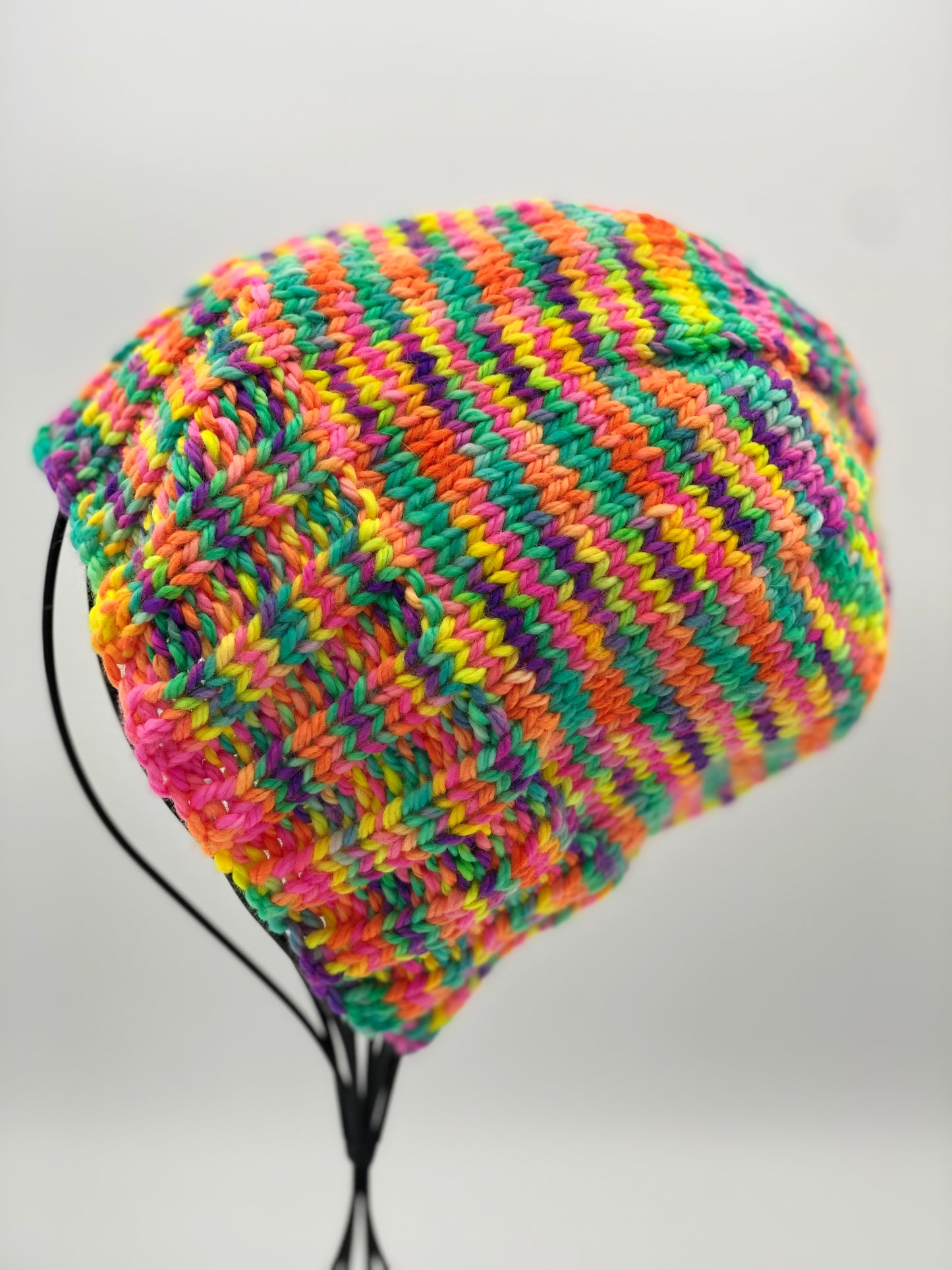 Hot Pink Rainbow Beanie